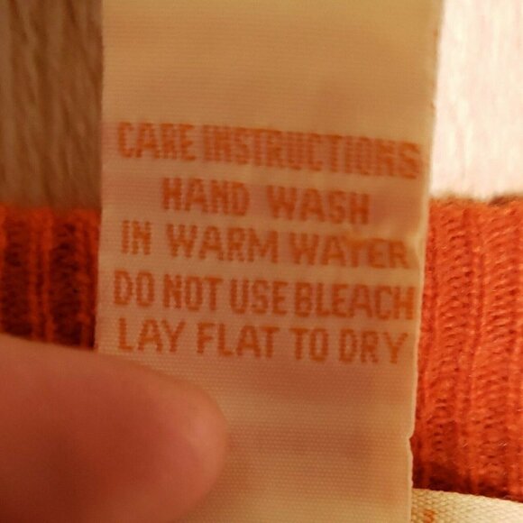 Tulle Womens Orange Wool Blend Cardigan Sweater Large - Picture 8 of 8